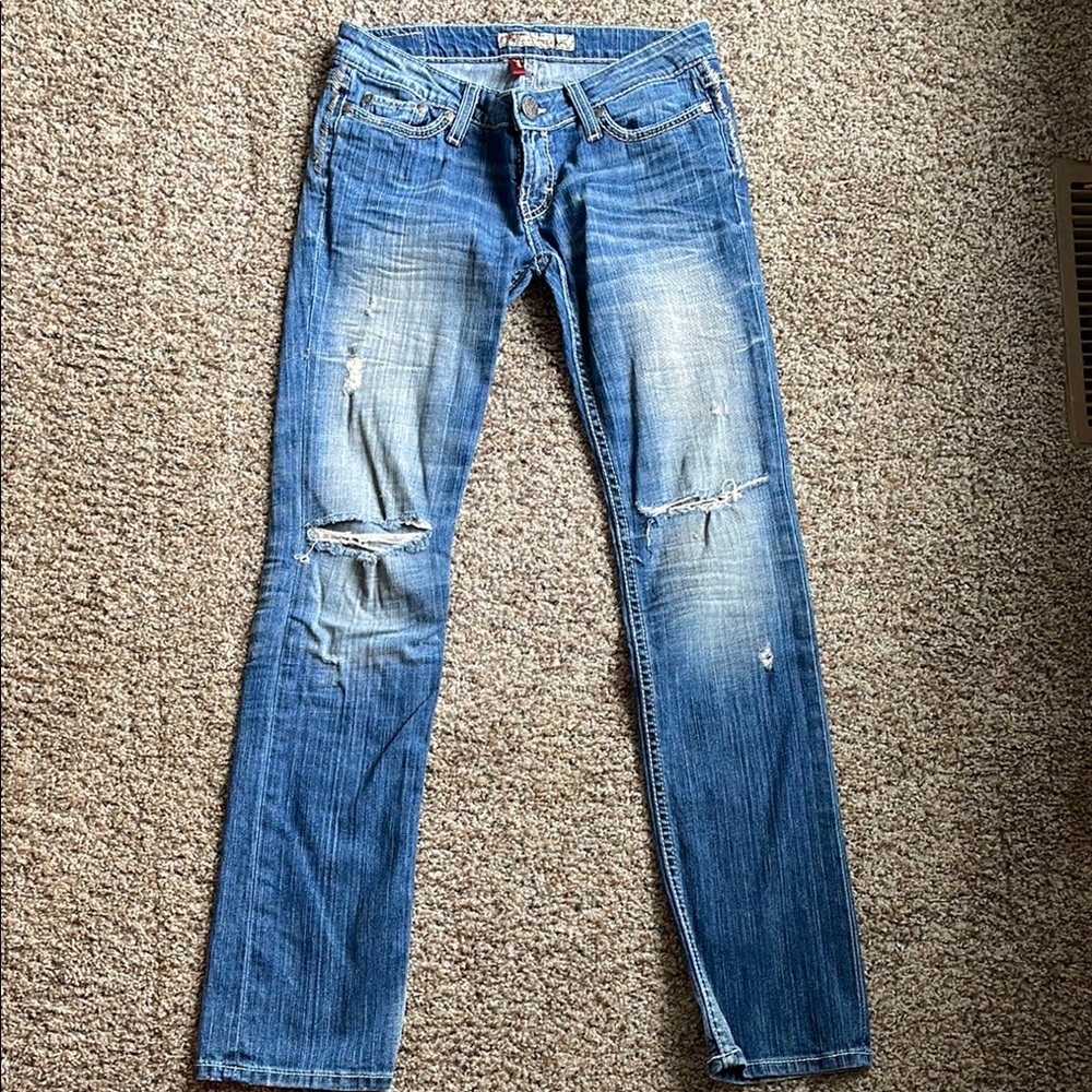 BKE Women's Straight Leg Jeans - Blue
